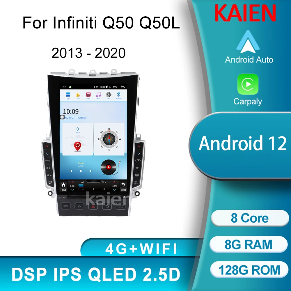 

KAIEN For Infiniti Q50 Q50L 2010-2017 Android Auto Navigation GPS Car Radio DVD Multimedia Video Player Stereo Carplay 4G WIFI