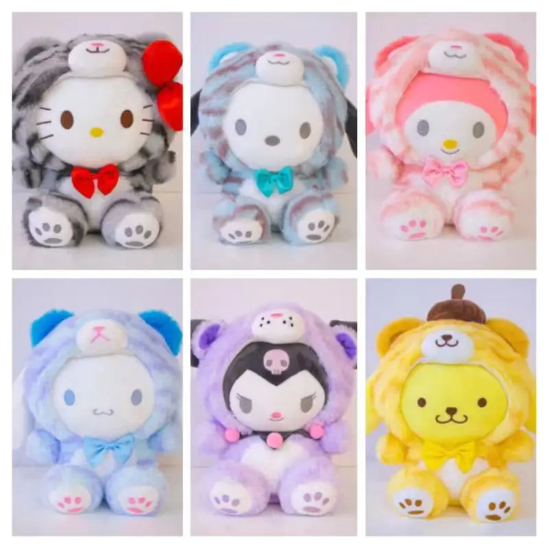 

Sanrio Tiger Series Kawaii My Melody Kuromi Cinnamoroll Pom Purin Pachacco KT Plush Toy Anime Stuffed Animals Cute Plushie Doll