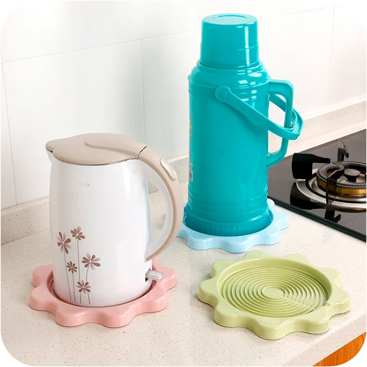 1PC Food-grade Plastic Kettles Mat Coasters Placemats Decor Heat Resistant Insulation Pad Drink Mat Home Table Tray Cup Pad
