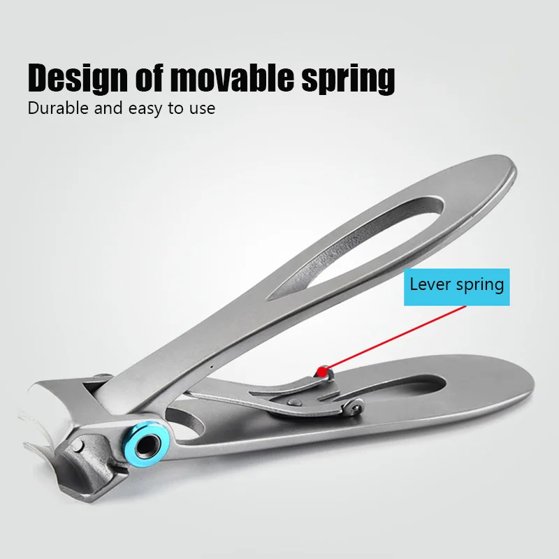 

Stainless-Steel Professional Nail Cutter Thick Opening Oversized Manicure Nail Clippers For Thick Nails Trimmer Manicure Toenail