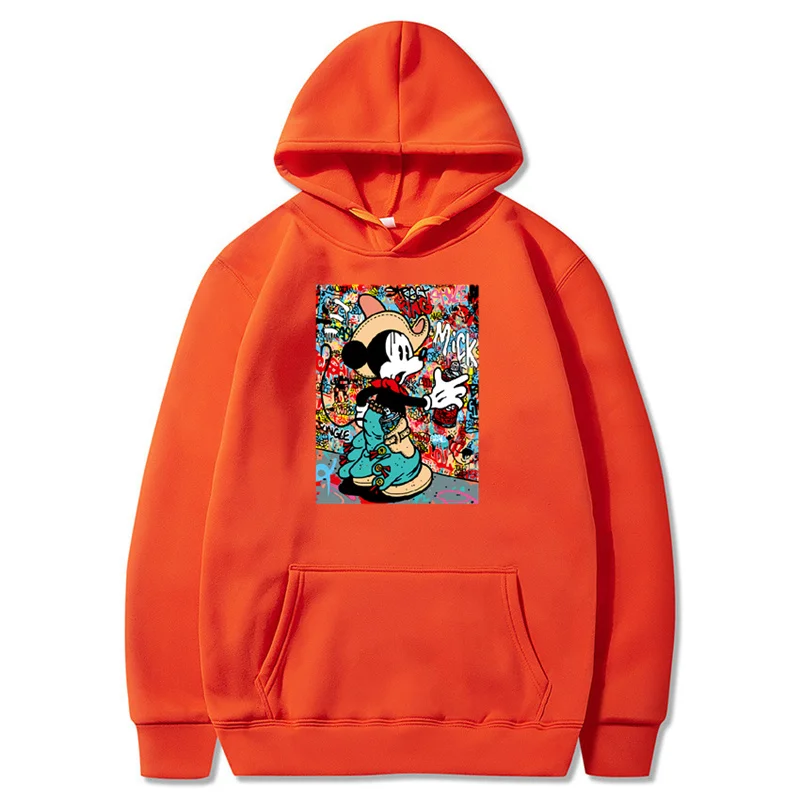 

Spring And Autumn New Men's Pullover Sweater Disney Mickey Oversized Loose Sweatshirt Fashion Personality Top Breathable Clothes