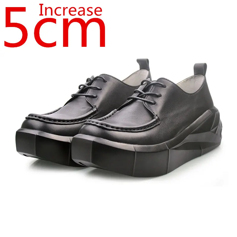 

Мужские туфли на толстой подошве, в японском стиле ретро, 5 см