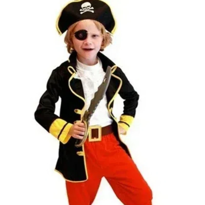 Детские пиратские костулы jongens/Косплей костум для Хэллоуина школьника/детского