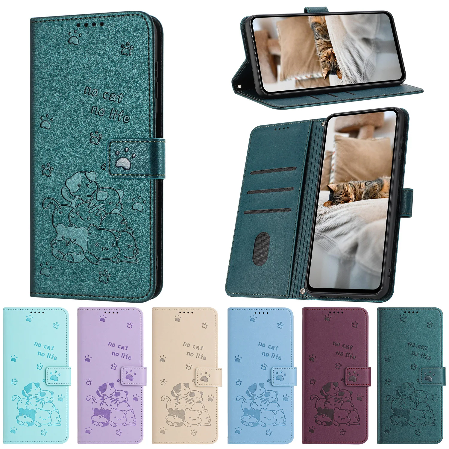 Фото Забавный кожаный чехол-флип с ремешком для Infinix Zero 40 30 Smart 20 10 Plus 9HD 8 Pro, с ремешком на запястье, 3 слота для карт, чехол-кошелек Funda №3