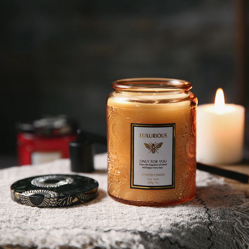 Бездымные ароматные свечи из соевого воска стеклянные банки 40 часов