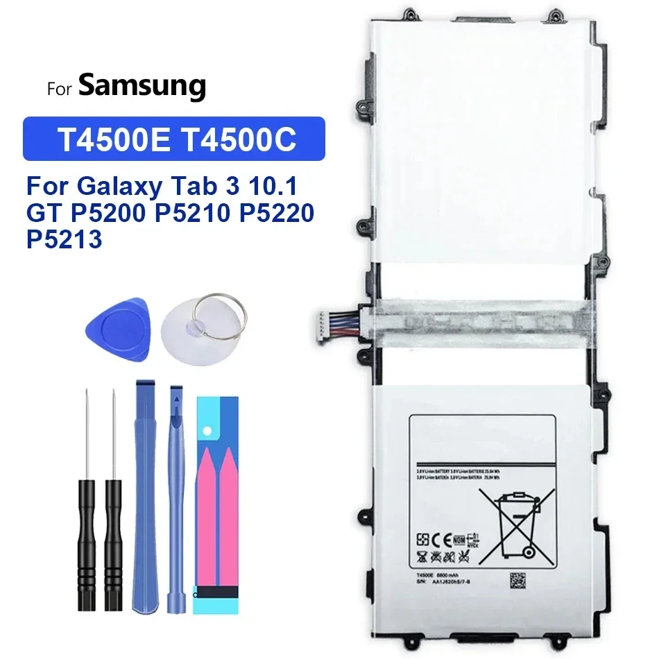 Аккумулятор для планшета Samsung Galaxy Tab 3 10 1 GT P5200 P5210 P5220 P5213 сменная батарея T4500E T4500C 6800