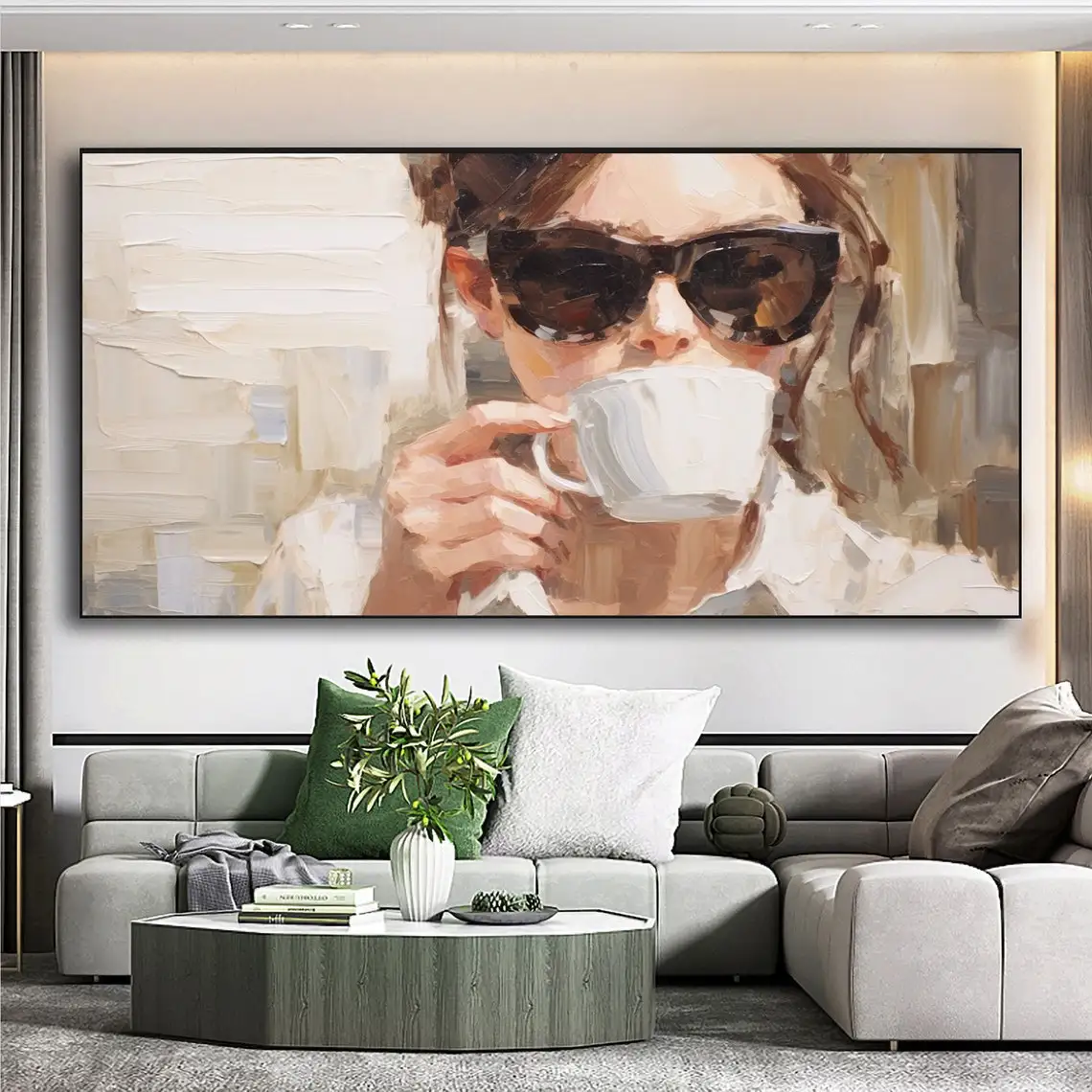 

Элегантная женская чайная палитра нож масляная живопись абстрактные художественные работы современный домашний Настенный декор креативная 3D Ручная роспись