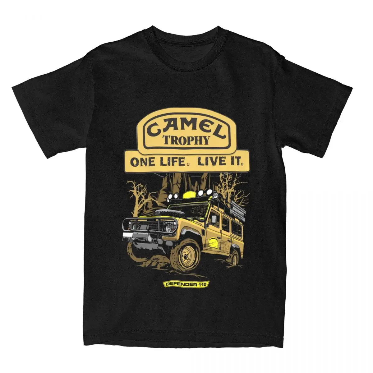 

_ Мужская футболка с логотипом Defender 110 Overland Driver, Merch, Забавные футболки, футболки с коротким рукавом, хлопковые летние топы