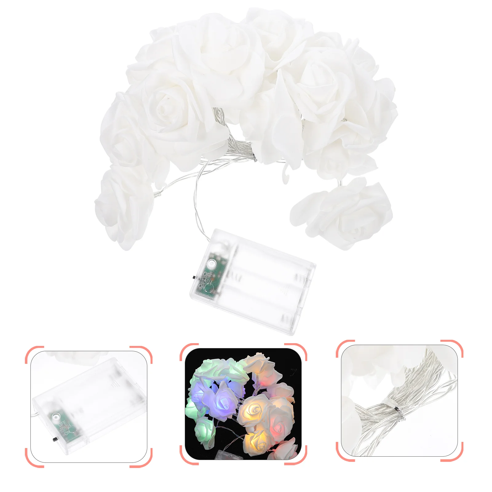 

1Pc Rose Fairy String Light Decorative String Light for Wedding Festival Party