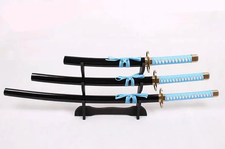 

[Funny] 58~104cm Cosplay Anime Bleach weapon Gin Ichimaru wooden Sword model Costume party Anime show Japan samurai sword gift