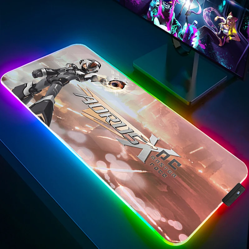 

Настольные коврики Gigabyte, коврик для мыши Xxxl, Настольный коврик Aorus, расширенный Kawaii, Настольный коврик, Rgb ноутбук, геймерская клавиатура, ани...