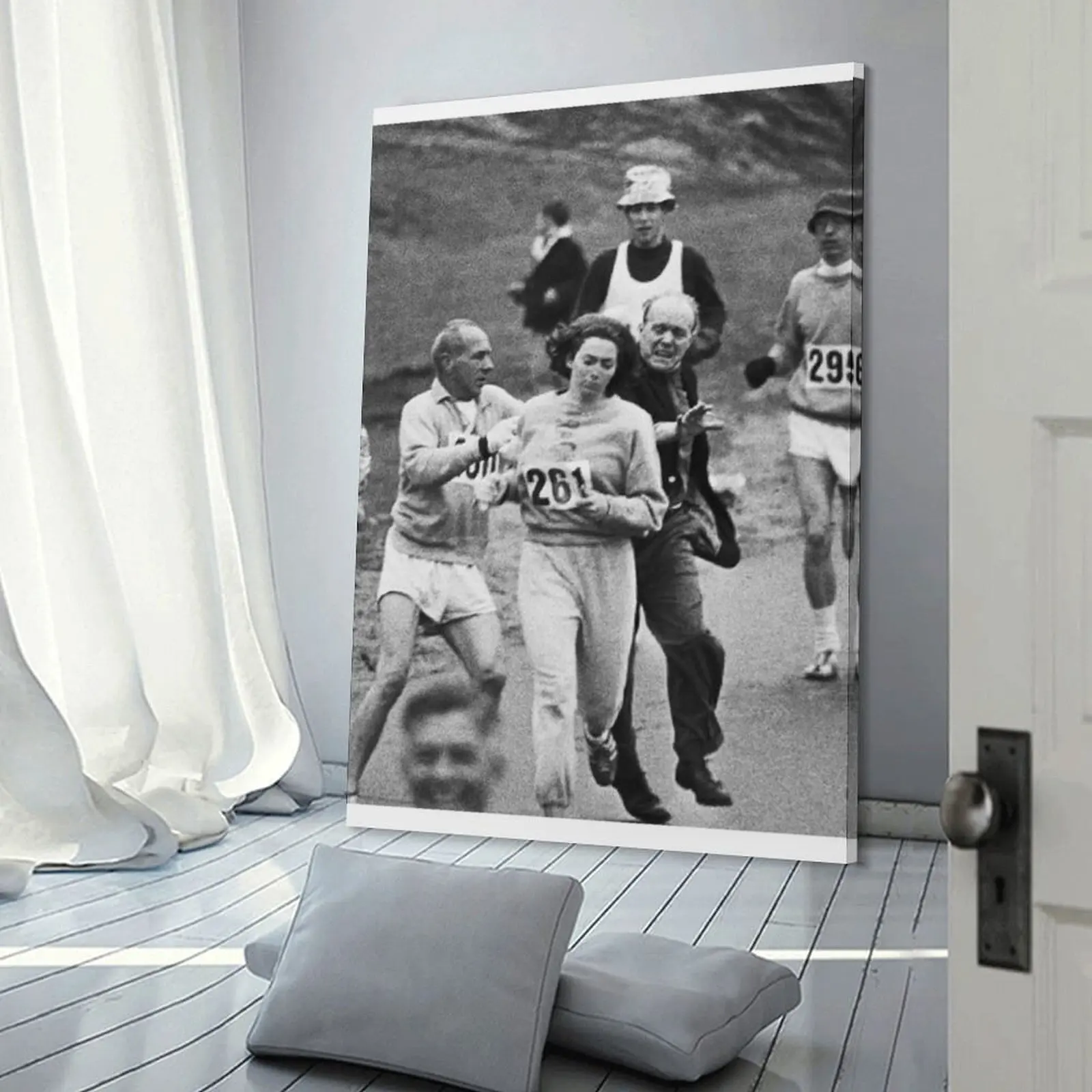 Kathrine Switzer - Boston 1967) Холст Картина декоративная картина для гостиной постеры