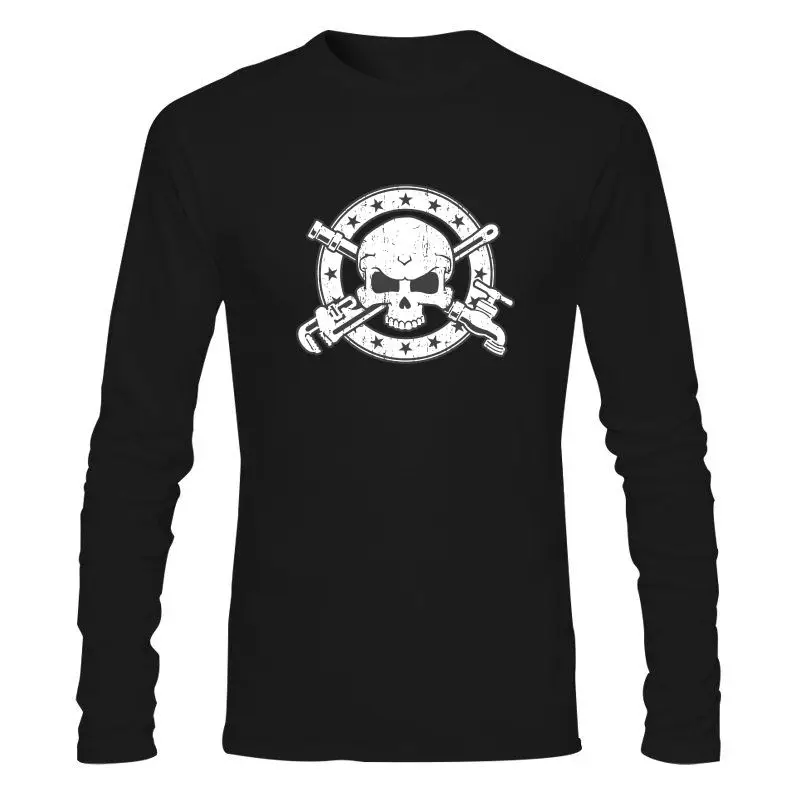 

Мужская одежда, водопроводная футболка с изображением сантехники, водопроводная футболка с изображением черепа