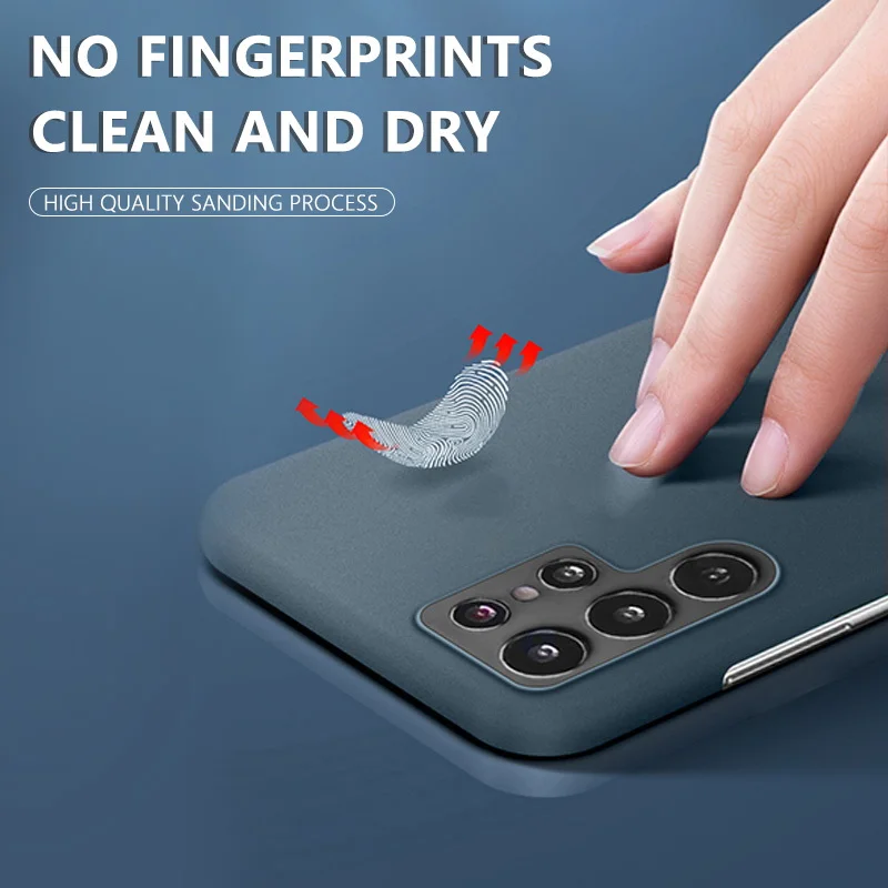 for samsung s22 ultra s21 fe s20 plus a52 a52s a53 5g note 20 ultra matte ultra thin slim hard shockproof phone case cover capa free global shipping