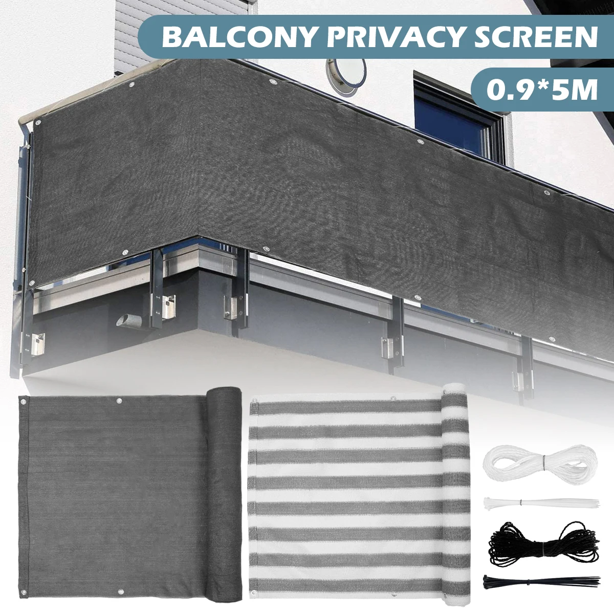 

Защита для балкона, защита от УФ-лучей, солнцезащитный экран для конфиденциальности, покрытие для заднего двора, патио, балкона, забора, басс...