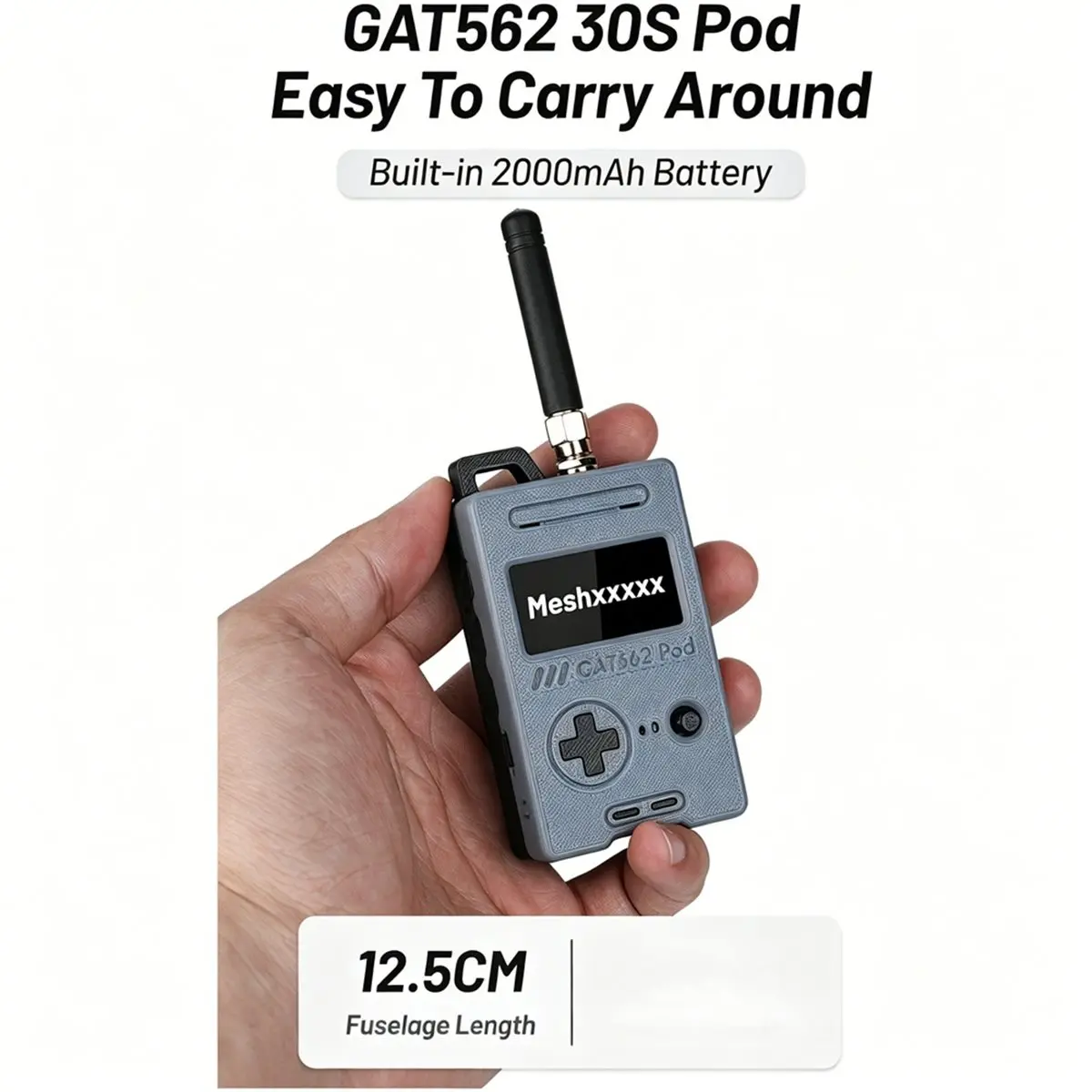 Фото GAT562 30S Pod Meshtastic NRF52840 LoRa модуль SX1262 L76K GPS 30dBm LoRa Meshcore узел с аккумулятором 2000 мАч 868 МГц №1