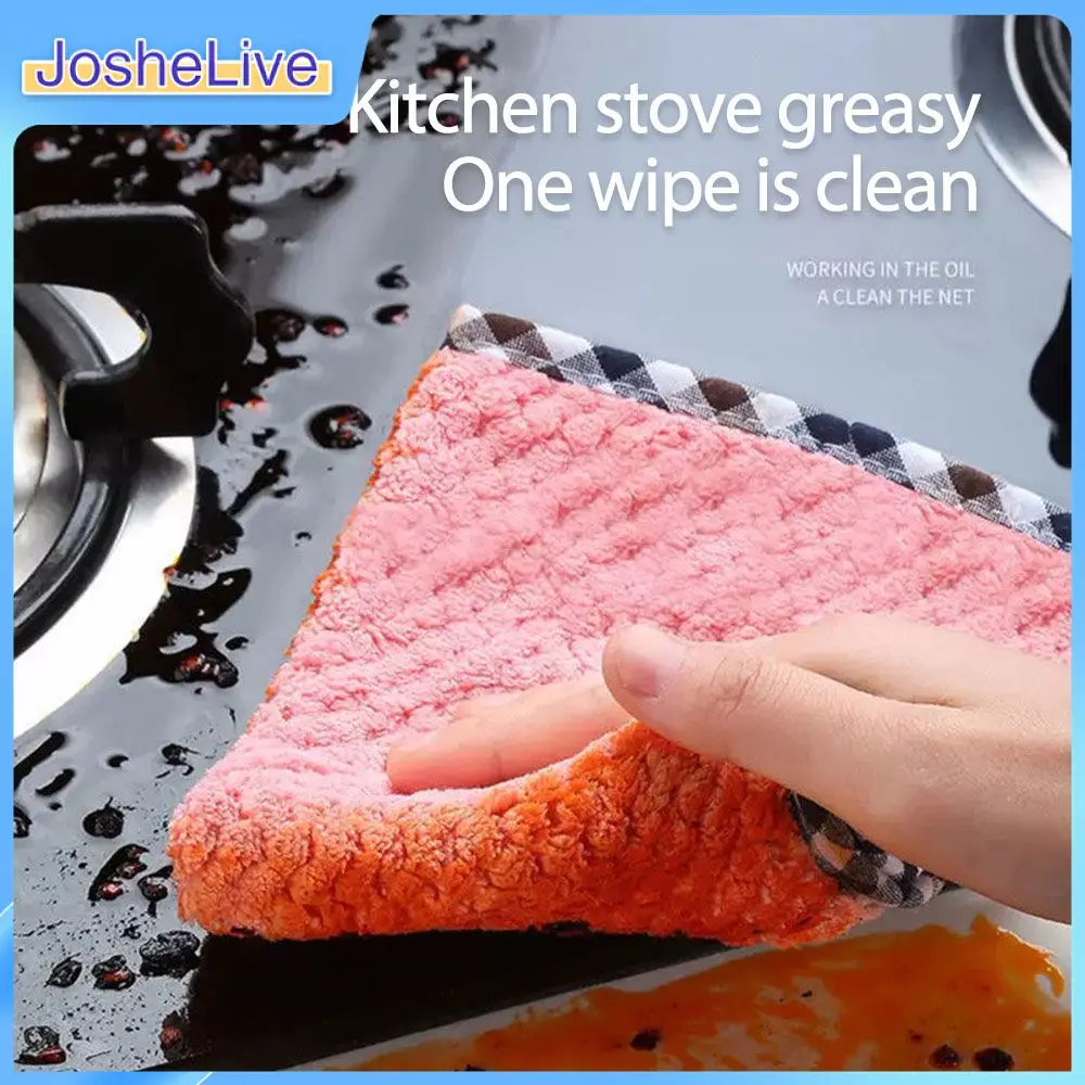

Convenient Placement Table Cleaning Cloth 5 Pcs Microfiber Non-stick Kitchen Towels Non-stick Oil Household Home-appliance Oil