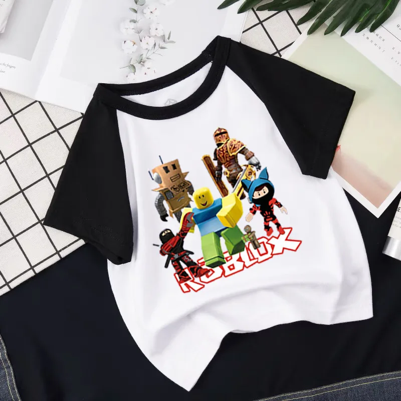 Футболка детская из чистого хлопка с коротким рукавом и милым принтом