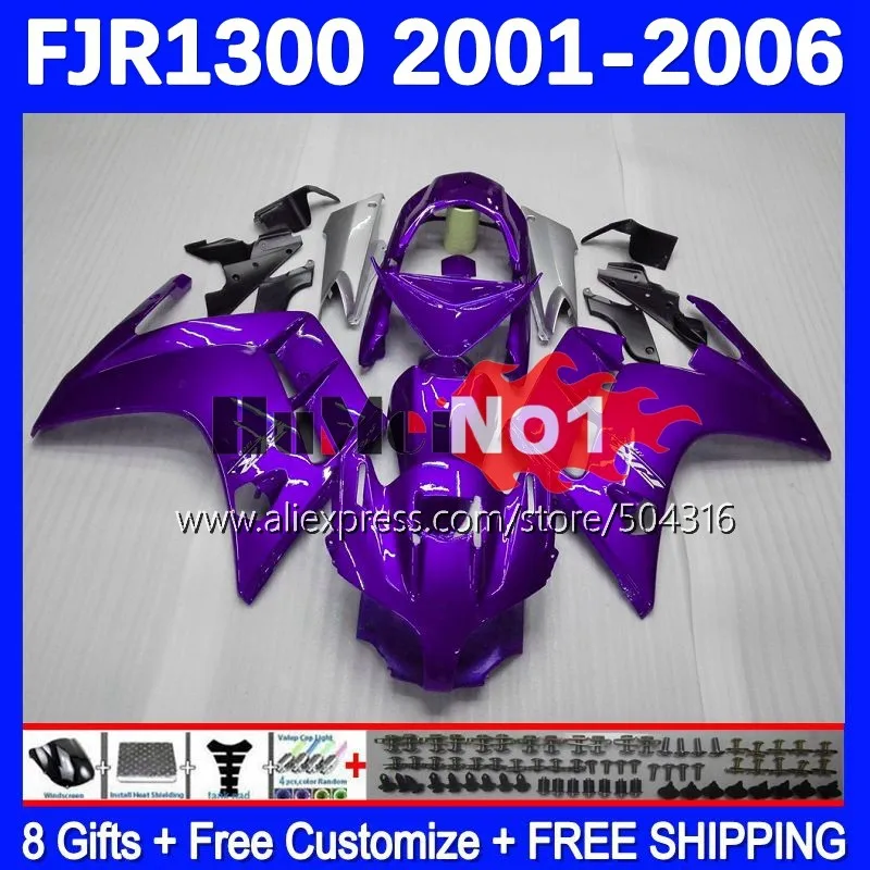 

Корпус для YAMAHA FJR-1300 FJR1300 FJR1300A 01 02 03 05 06 158MC.11 фиолетовый blk FJR 1300 A C 2001 2002 2003 2004 2005 2006 обтекатель