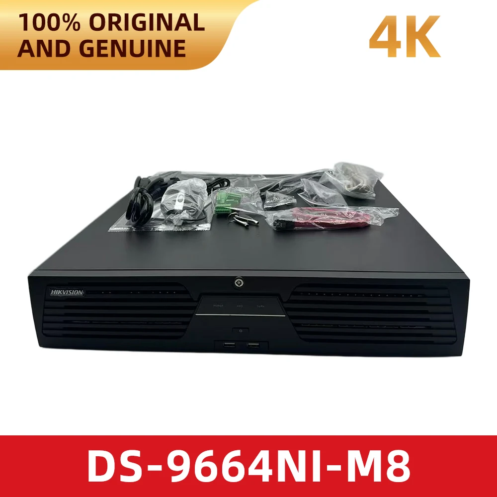 Фото Оригинальный 64-канальный 8-слотовый сетевой видеорегистратор Hikvision DS-9664NI-M8 400 Мбит/с 8K HDMI для систем видеонаблюдения №2
