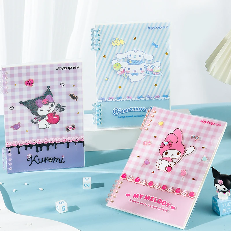 

Записная книжка Kuromi Cinnamoroll My Melody с тремя отверстиями