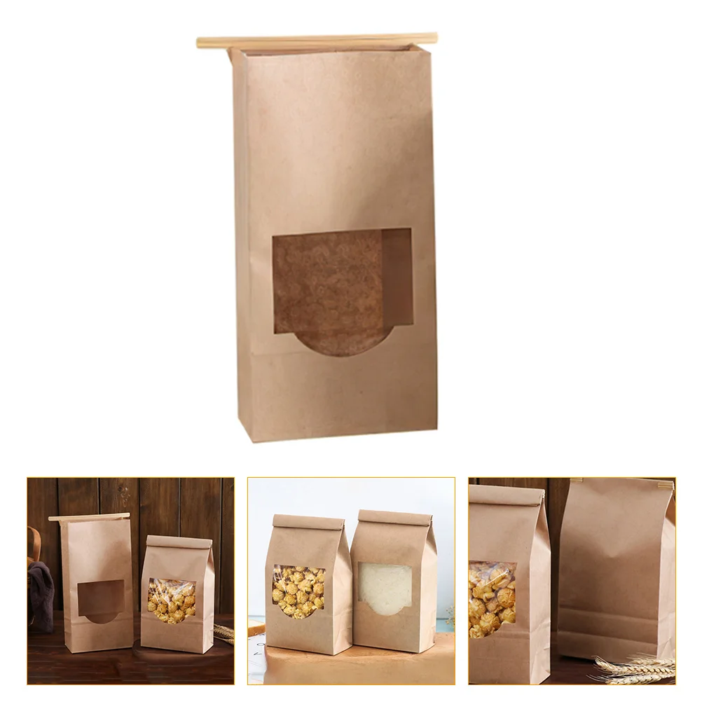 

Cookie Kraft Bakery Packaging Party Paper Candy Window Treat Gift Biscuit Snack Pouch Favor Wrapping Popcorn Dessertstreats