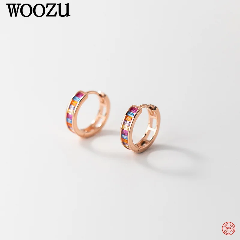 

Серьги-кольца женские из серебра 925 пробы с фианитами