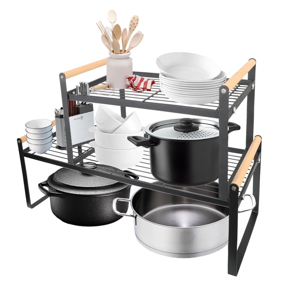 

Spice Organizer Kitchenware Holder Metal Space Saving Kitchen Shelves Storage Rack Bathroom Shelf For Home Office Wall Cabinet