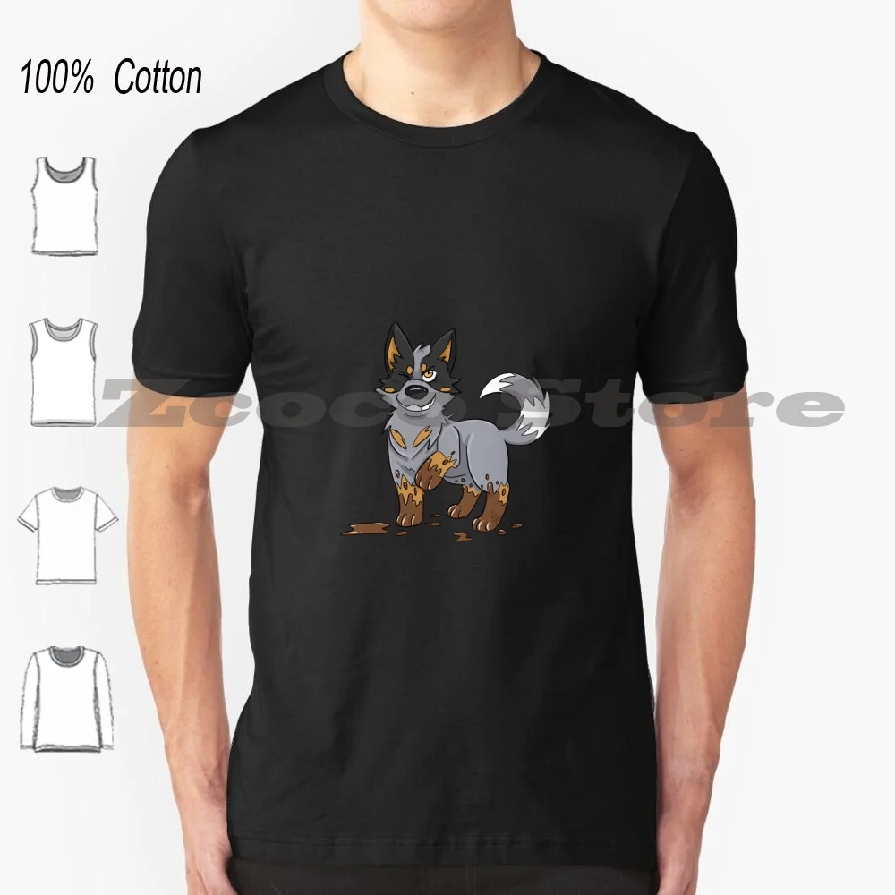 T Shirt 100% Cotton Comfortable High-Quality Australian Cattle Blue Heeler Red Heeler Puppy