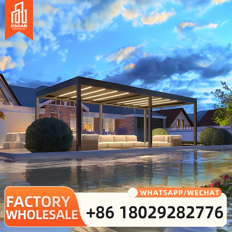 Многофункциональный навес для беседки из алюминиевого сплава патио террасы