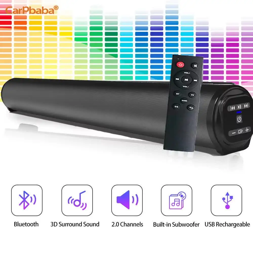Фото 20-ваттная Bluetooth-колонка с сабвуфером, стереозвуком, USB-подключением для ПК, ноутбуков, MacBook, настольных компьютеров, аудиоустройство для компьютера и телефона. №3