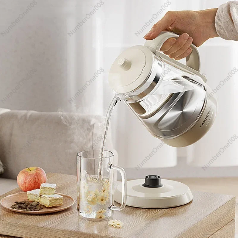 Электрический чайник 1000 мл домашний из боросиликатного стекла с кипяченым чаем