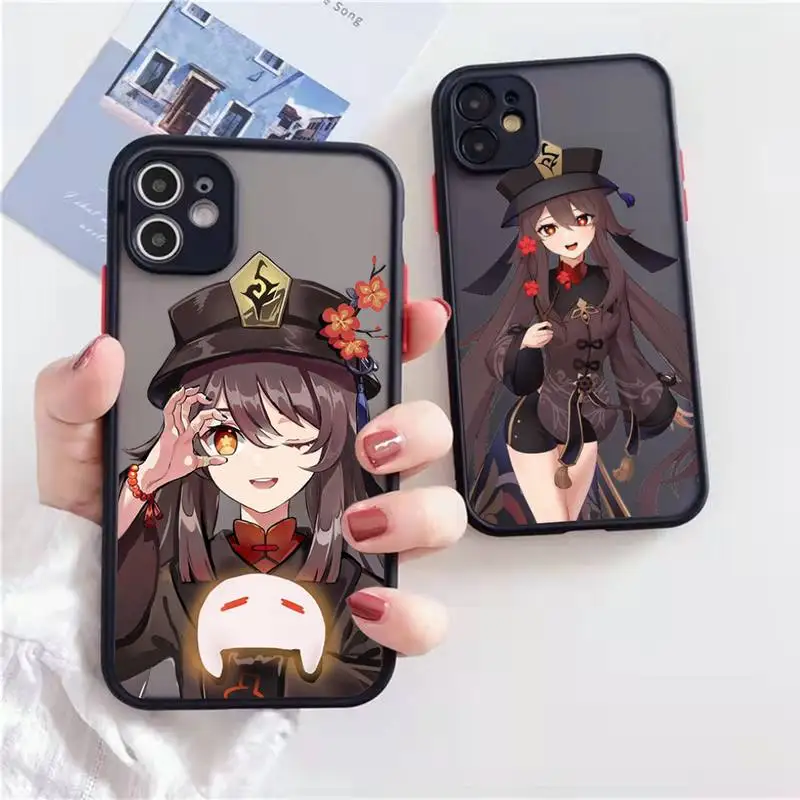 

hu tao Genshin impact game Phone Case matte transparent For iphone 7 8 11 12 13 plus mini x xs xr pro max cover