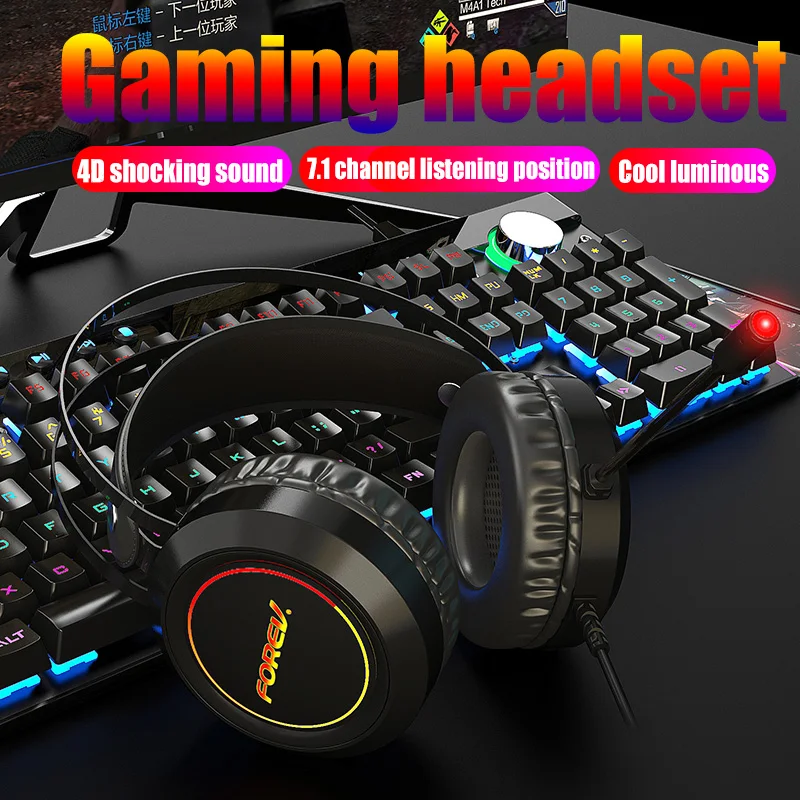 2022 New Headphones Virtual 7.1 Surround Sound Gaming Headset for PC Computer Laptop Gaming Headset Gaming Headset Bass Stereo enlarge