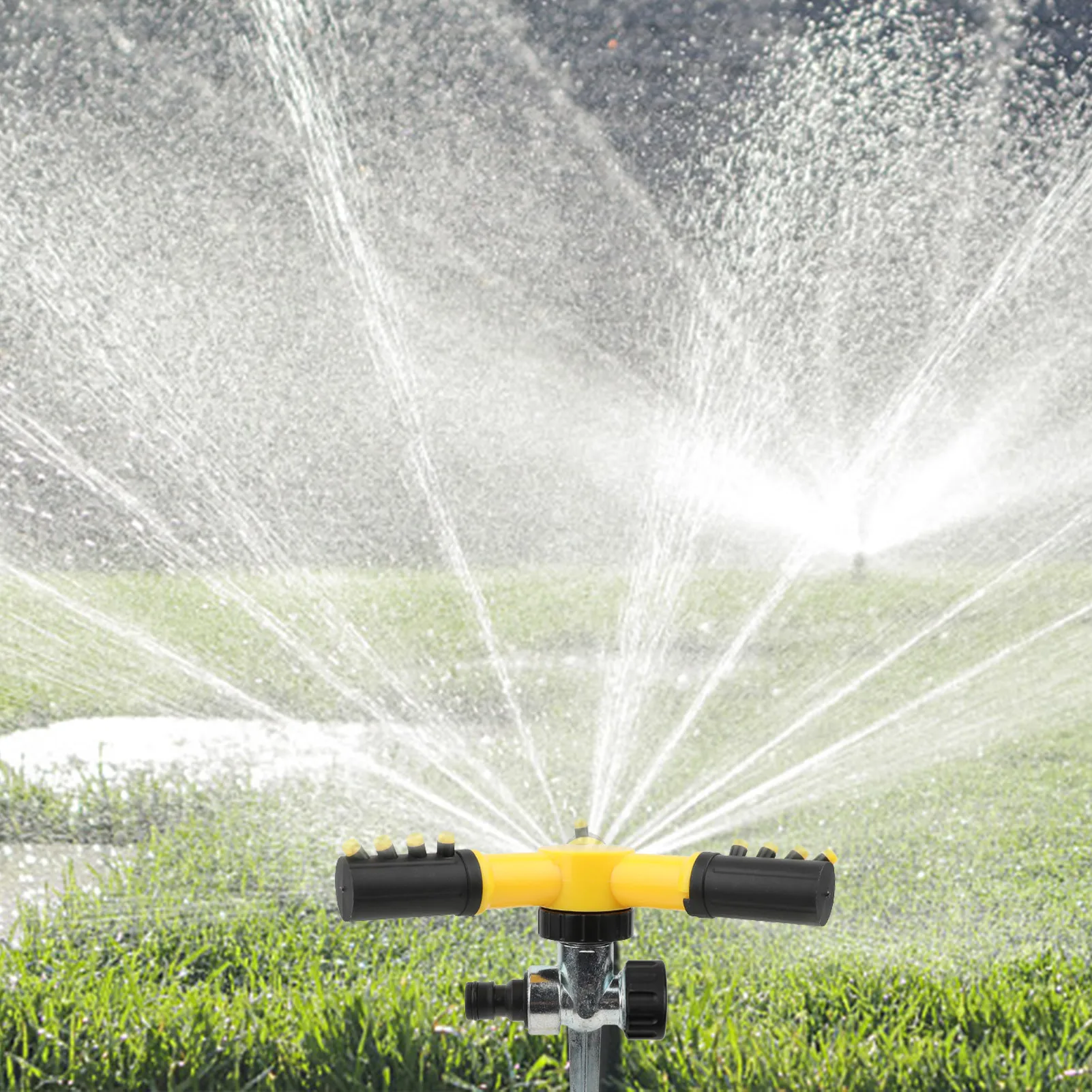 

Automatic Rotary Sprinkler 360 Degree Rotating Lawn Sprinkler Gardening Watering System Heavy Duty Large Area Sprinklers Yard