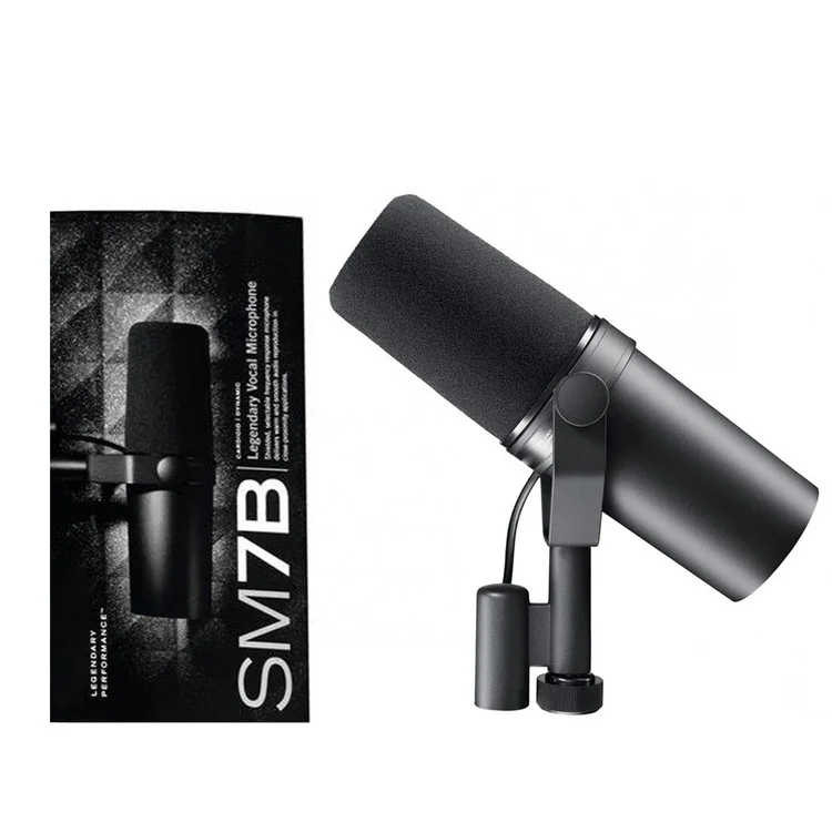 

Selectable Frequency Response Live Stage Recording Podcasting Cardioid Studio Microphone Vocal Dynamic Microphone SHURE SM7B