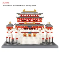 world famous architecture micro building blocks chinese ancient hibiscus garden model mini diamond bricks toys for boys gift