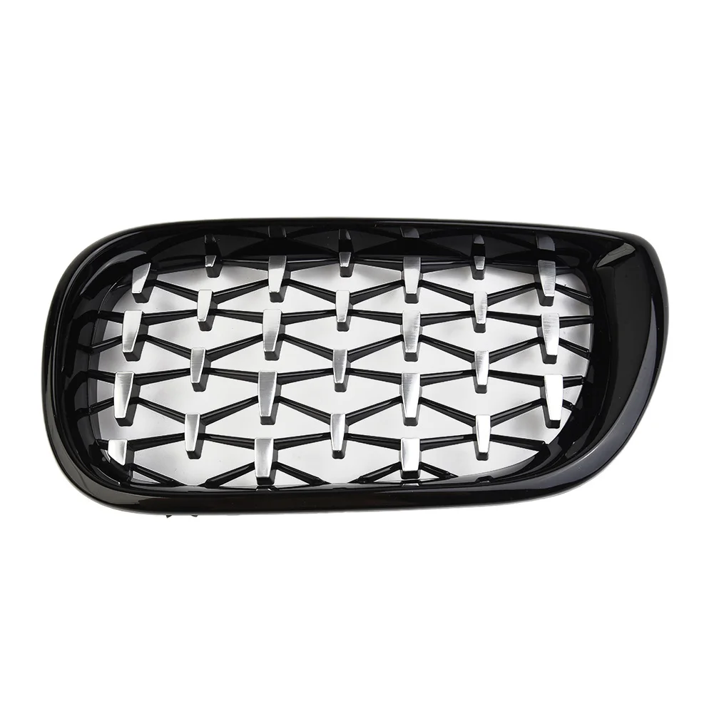 

Fit For BMW E46 4D Pair Of Black Front Grille Diamond Meteor Style Grill 02-05 Car Accessories High Quality Grille