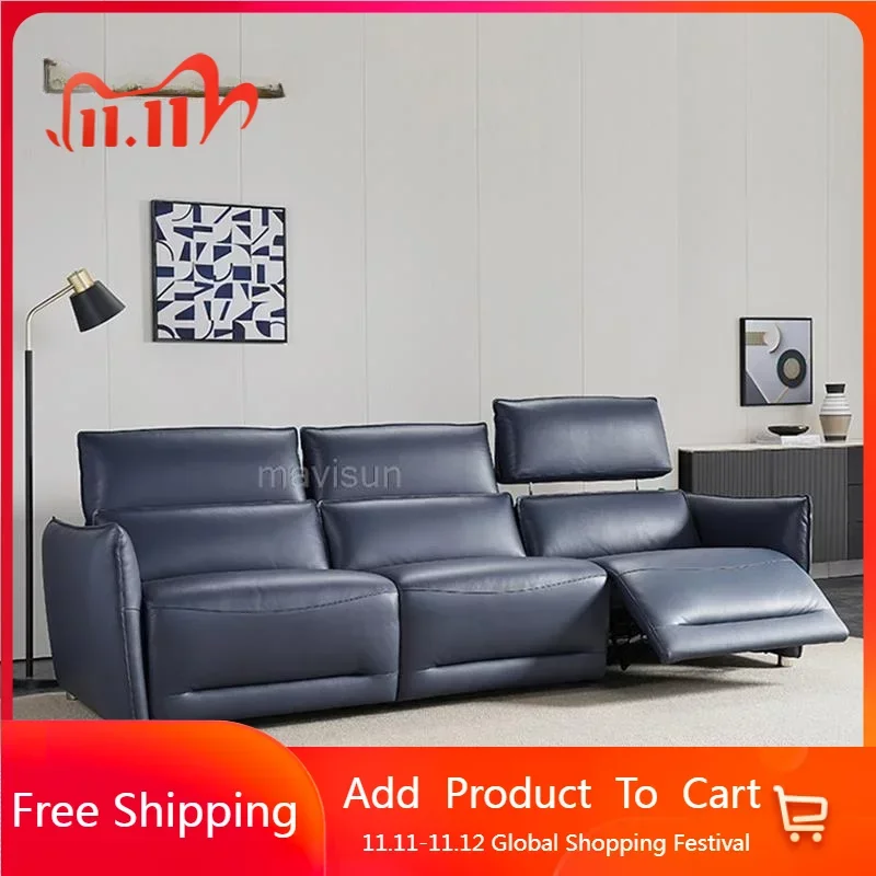 

Минималистичный Электрический функциональный диван-салон для дома или офиса, итальянская гостиная, простое кожаное кресло из наппа, кровать, новый диван-мебель