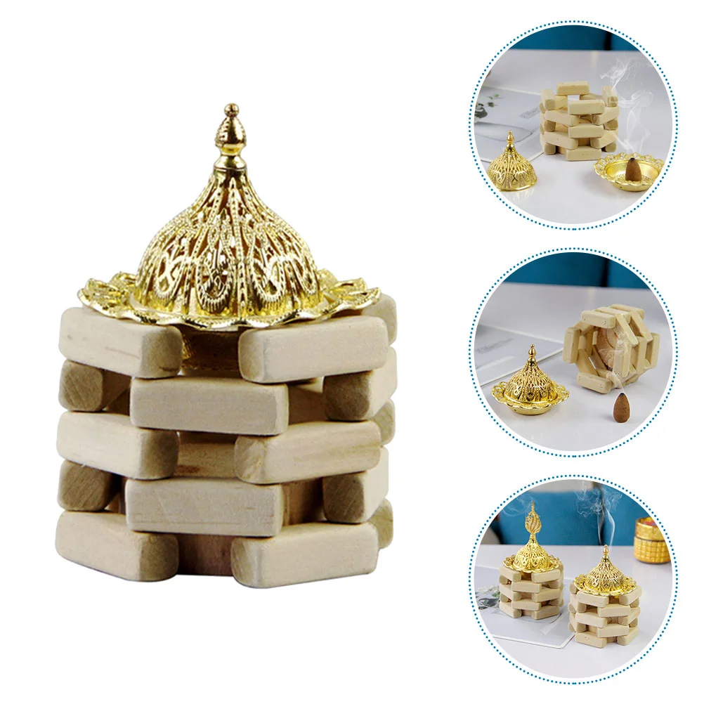 

Burner Holder Censer Bakhoor Home Cone Aromatherapy Arab Coil Centerpieces Party Muslim Arabicstick Charcoaldecoration Eid