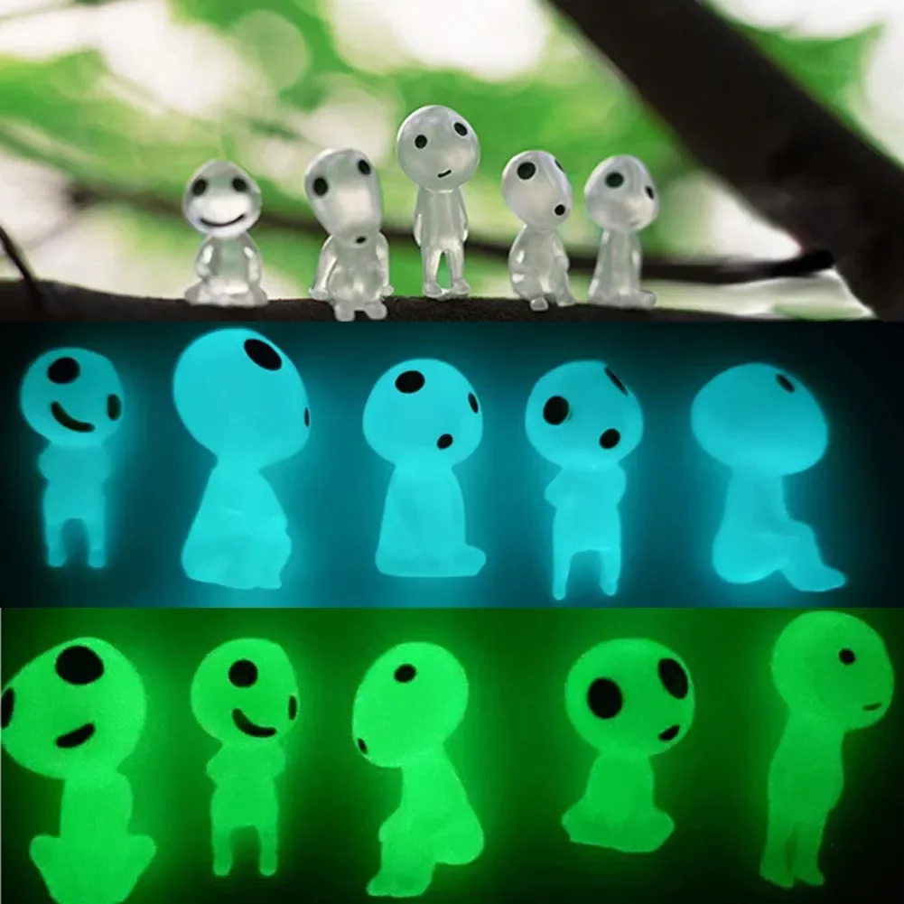 

10/20Pcs Luminous Tree Spirits Micro Landscape Figure Ornament Outdoor Glowing Miniature Statue Potted Mini Garden Accessories
