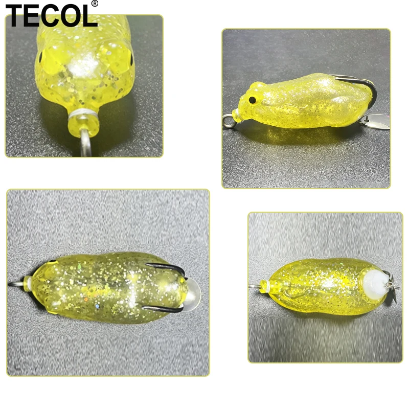 Фото TECOL 3 шт. 6 см 15,5 г Приманка-лягушка для поверхностной ловли со встроенным крючком и грузилом Thunder Frog, рыболовная приманка-воблер для щуки, змееголова, окуня №4