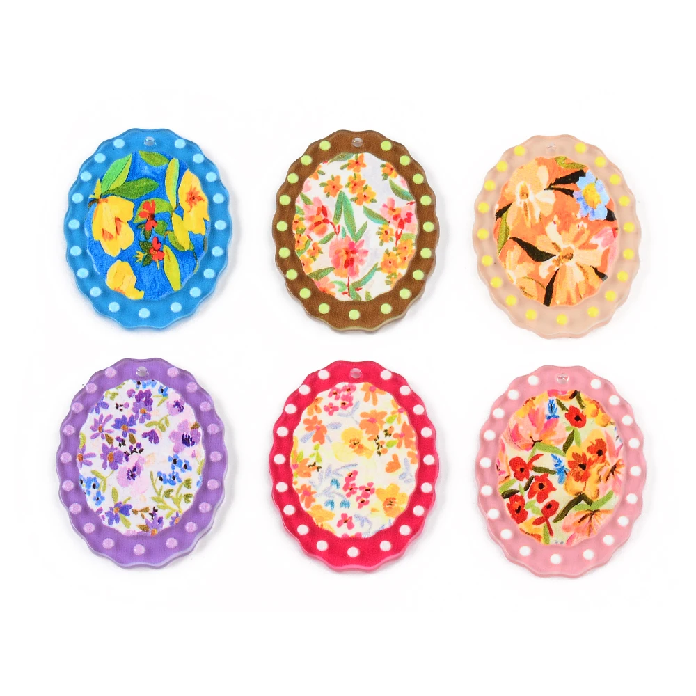 6 шт. цветные акриловые серьги для женщин