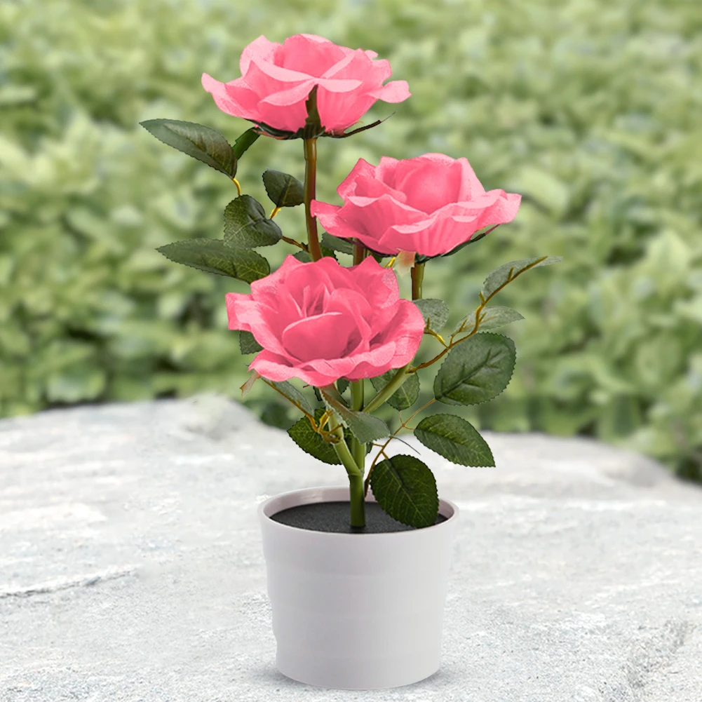 

Artificial Banquet Flowers Atmosphere Lights LED Rose Shape Light for Party Living Room Bedroom Decoration Gift