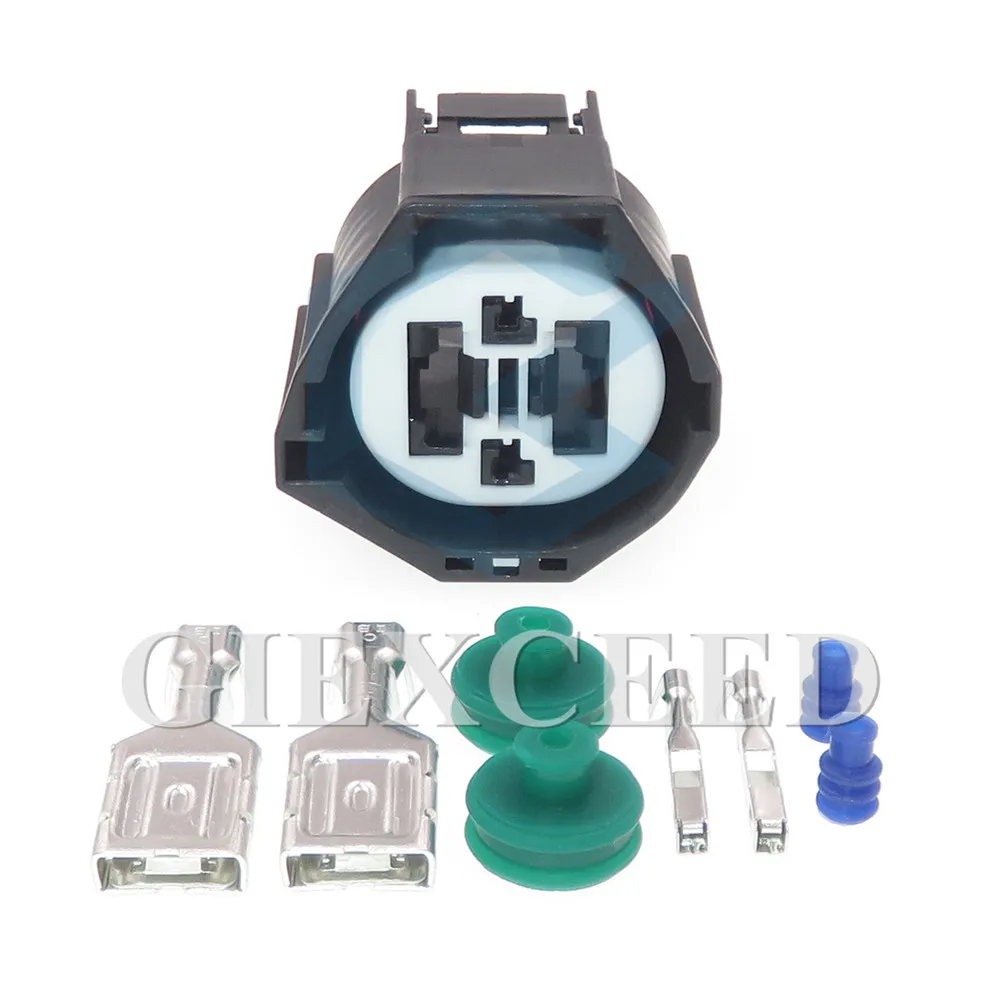 

2 комплекта 4-контактный стартер 7283-8497-90, гнездовой водонепроницаемый разъем, штепсельная вилка электрического вентилятора для Ford Focus Volvo Land Rover