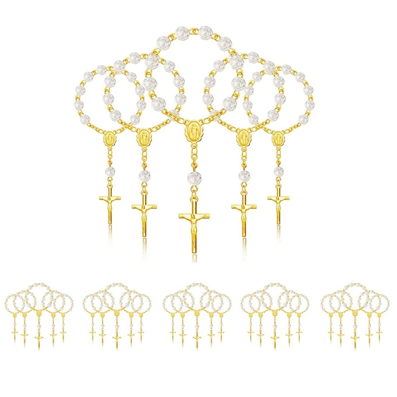 

120 шт., Акриловые Четки с крестом для первого причастия