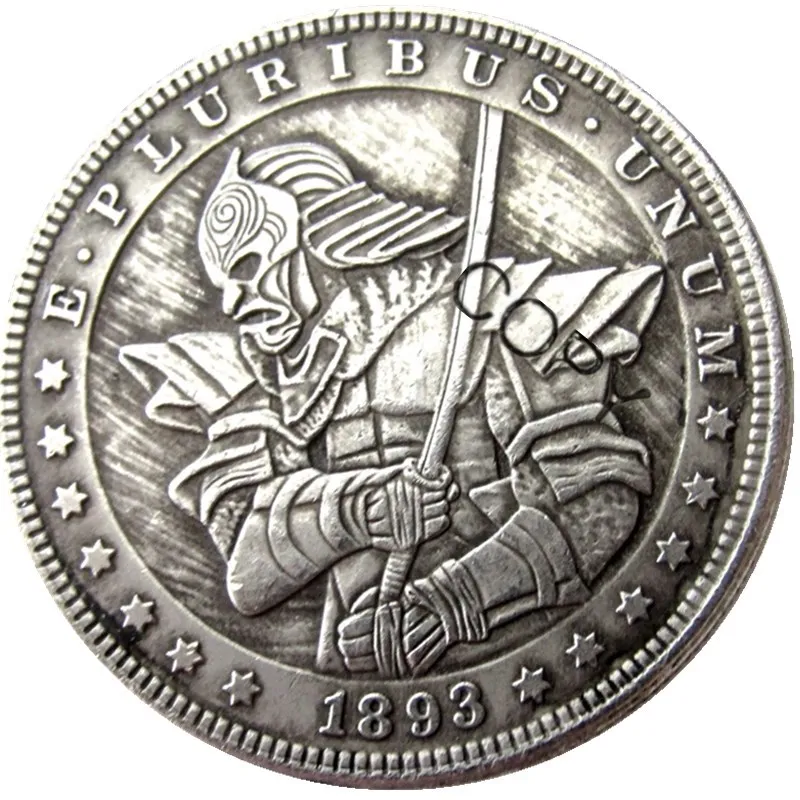 

HB(57)US Hobo Morgan Dollar Skull Zombie Zkeleton Silver Plated Copy Coins