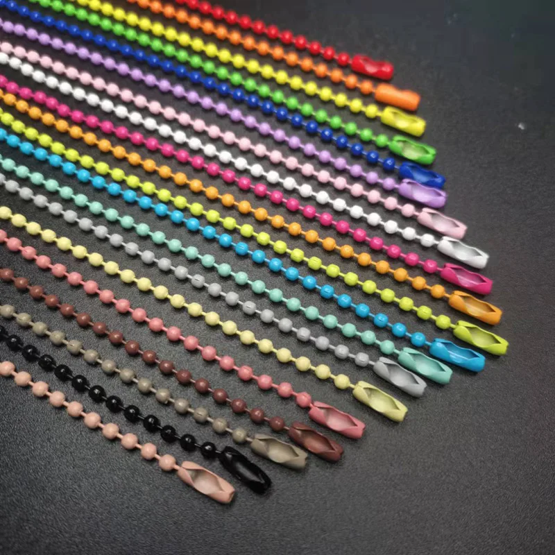 Цепочки с шариками и бусинами для бижутерии, 20 шт./лот, 2,4 мм, подходят для брелоков/кукол/этикеток, коннектор для самодельных браслетов, аксессуары для изготовления ювелирных изделий, 12 см