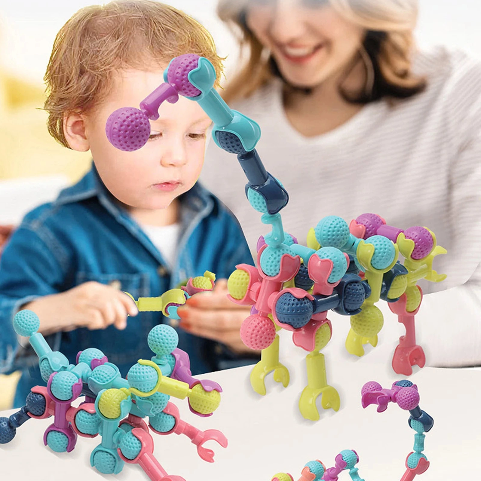 

2022 New Kids Building Block Toys For Toddlers STEM Toys Educational Engineering Construction Kids Preschool Learning Kit Toys