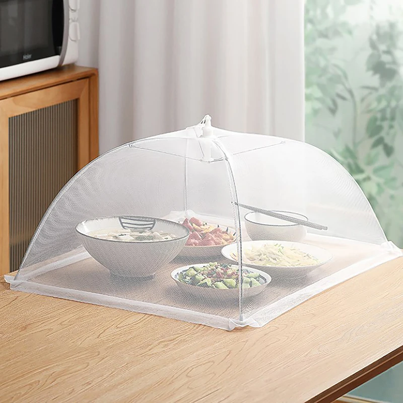 

Food Cover Mesh Folding Washable Flies Tables Cover Insect Proof Protective Dish Covers Home Kitchen Storage Accessaries